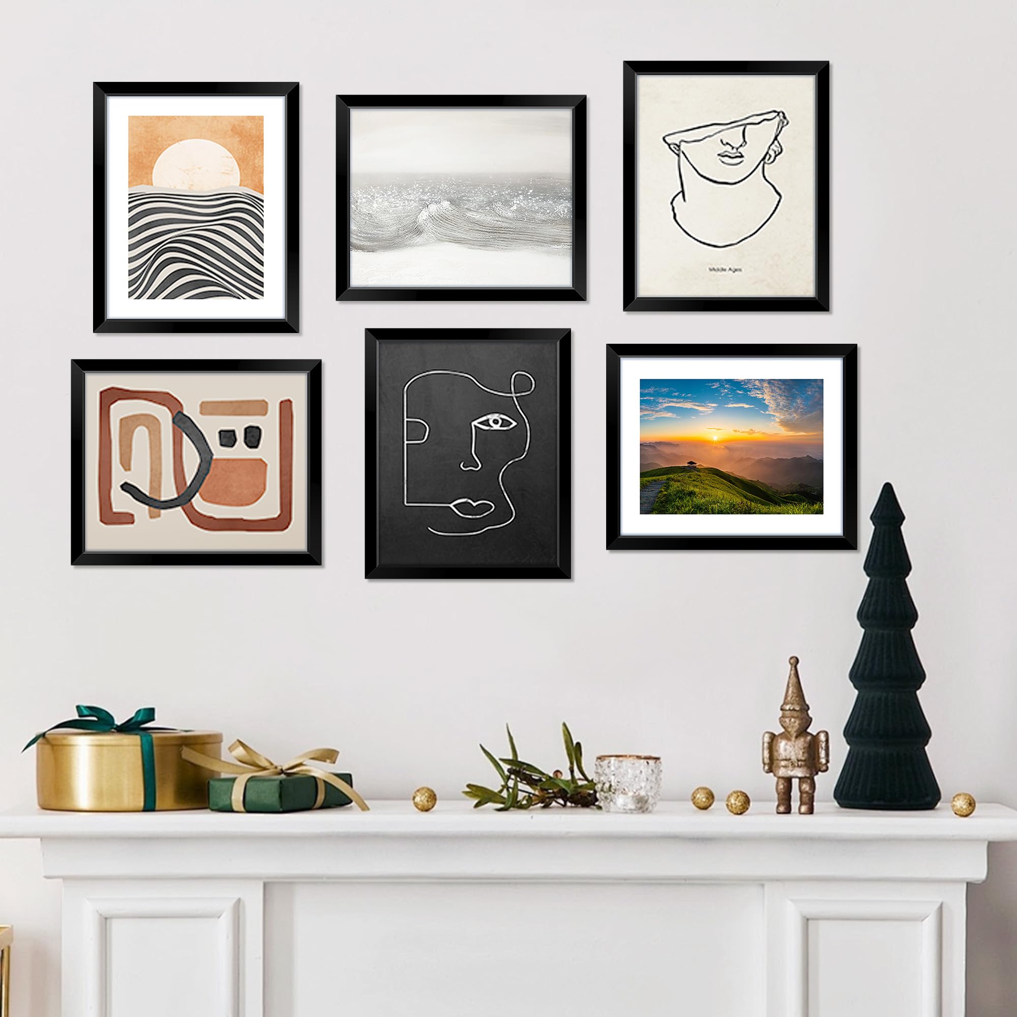 NEXCOVER 8x10 Picture Frame Black 4PK, 8 x 10 Photo Frame with Shatterproof HD Plexiglass, Picture Frames Collage for photos 5x7